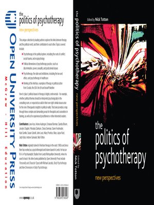 cover image of The Politics of Psychotherapy